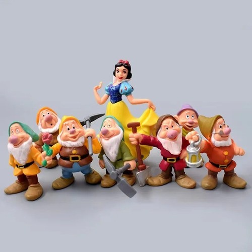 8pcs snow white seven dwarfs - white, q