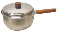 Lovely Vintage PRESTIGE Stainless Steel COPPER BOTTOMED 20cm Saucepan