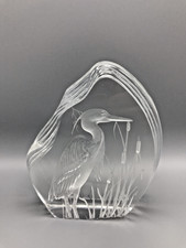 Vintage Dartington Glass Heron