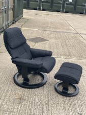 Cost £1900 - 2024 Model Immaculate Stressless Ruby Recliner Chair&Footstool.