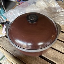 Vintage Club Aluminum Dutch Oven w/Lid Harvest Gold casserole dish pan pot.