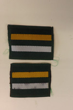 TWO MILITARY CLOTH BADGES THE