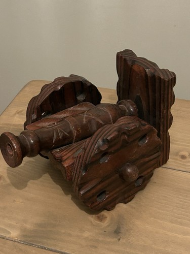 Large vintage heavy wood - vintage,