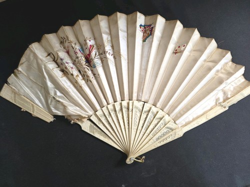Antique handheld fan - handheld,