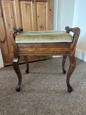 Antique edwardian piano - antique, stool