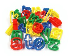 26 PLASTIC CRAFT DOUGH COOKIE CUTTERS LOWER CASE LETTERS a-z ALPHABET 9002-26