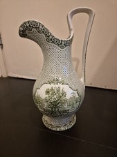 Copeland & Garrett Wash Basin Jug Green & White