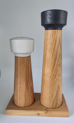 Salt and pepper oak mill - and,
