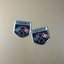 2x CANADA Flag New Small Metal
