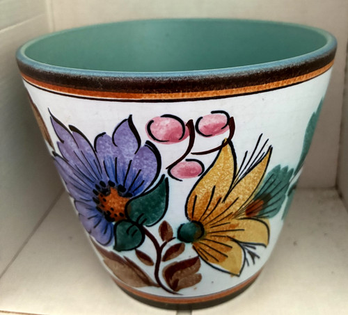 Vintage gouda pottery plant - pottery,