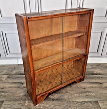 Vintage glazed bookcase - vintage,