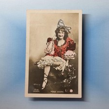 Edwardian Actress Postcard C1905 Real Photo Madge Lessing Risque Pose Glitter