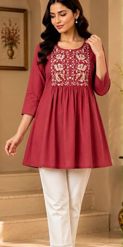 Women embroidered kurti - women’s,