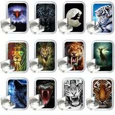 Wild Animal Silver Hinged