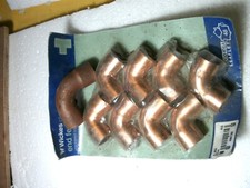 22mm  elbow fittings connectors, yorkshire or end feed, 9 total
