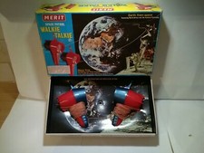 Vintage Merit Space Patrol Walkie Talkie Phones The Box Delineates The First...
