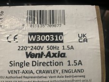 Vent-Axia W300310 Single
