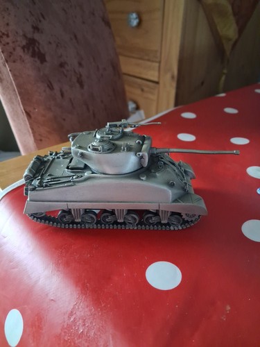Pewter sherman tank - sherman,