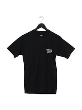 Vans Women's T-Shirt S Black Graphic 100% Cotton Short Sleeve Crew Neck Basic