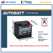 Car Battery 012 Autobatt 012