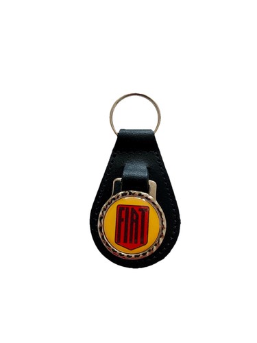 Black leather keyring fob - ,