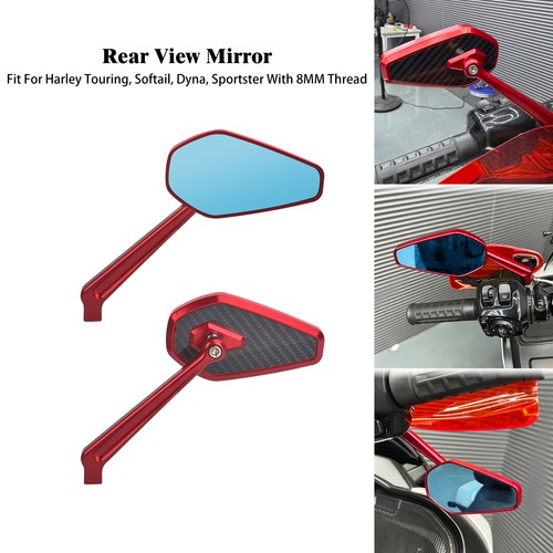 Red rear side view mirrors - mirrors, m8