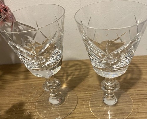 Vintage pair cut glass - of,