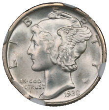 1938-D Mercury Silver Dime NGC