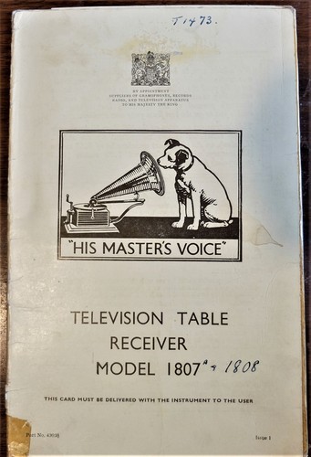 Early instruction booklet - tv,