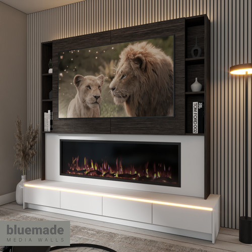 2200mm media wall furniture - wall,