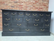 Solid Pine Merchants Haberdashery Apothecary Bank Chest of Drawers FREE SHIPPING