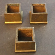 Set of 3 Antique Solid Brass