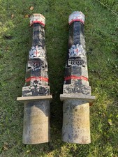 City of London Bollards x 2 - 1998 - Cast Aluminum - Very Rare - Drive Way -Gate