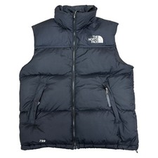 The North Face 700 Down Puffer Gilet Jacket 1996 Retro Nuptse Black Mens Medium