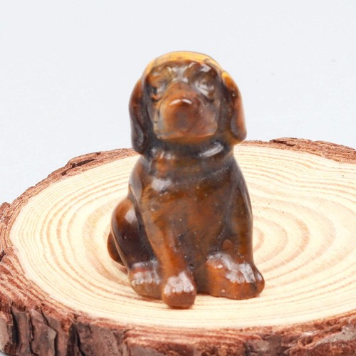 Crystal dog figurines - crystal,