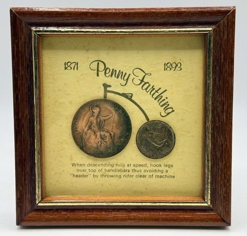 Vintage penny farthing framed - penny,