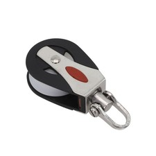 Fiber Rope Compatible Single Pulley for Cruising and Racing on Sailboats