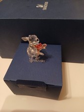 SWAROVSKI CRYSTAL RABBIT WITH ROSES - BOXED