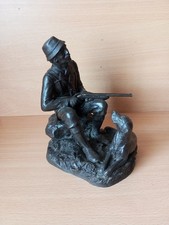 Heredities Gamekeeper Cold Cast Bronze Resin Figure- Signed R.Chadwick