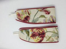 One Handmade Pair of Laura Ashley Gosford Cranberry Curtain Tie Backs