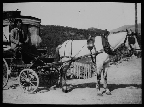 Antique magic lantern slide - lantern,