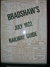 BRADSHAW'S JULY 1922 BRITISH