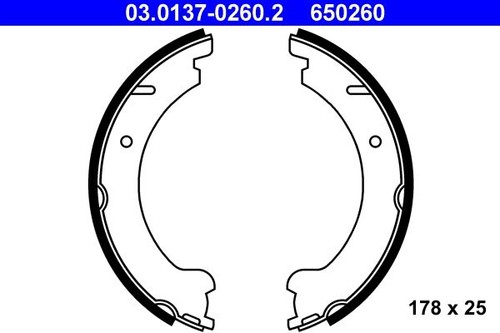 Handbrakeshoe set for volvo - set,