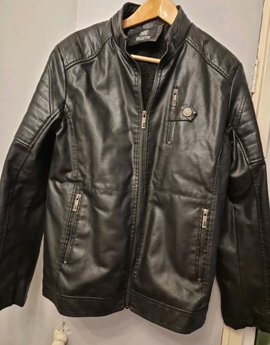 Mens biker style faux leather - style,