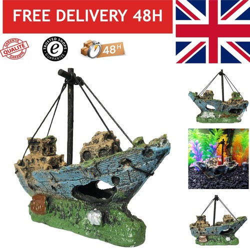 Aquarium shipwreck ornament - aquarium,