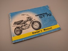 1969 CT-70 HONDA MINI TRAIL MOTORCYCLE ORIGINAL OWNERS MANUAL
