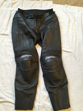 RST R-16 CE Leather Motorcycle Trousers  Black Size 32" M Reg leg Worn Twice 