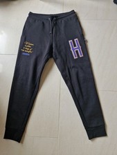 Mens Hoodrich Tracksuit joggersJogging tracksuit Bottoms Black Large Track Pants