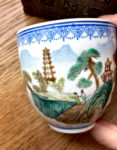 Antique satsuma ware eggshell - antique,