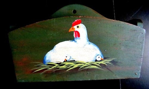 Vtg wall hanging wooden - hanging, post